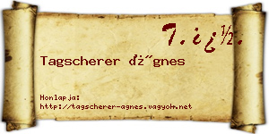 Tagscherer Ágnes névjegykártya